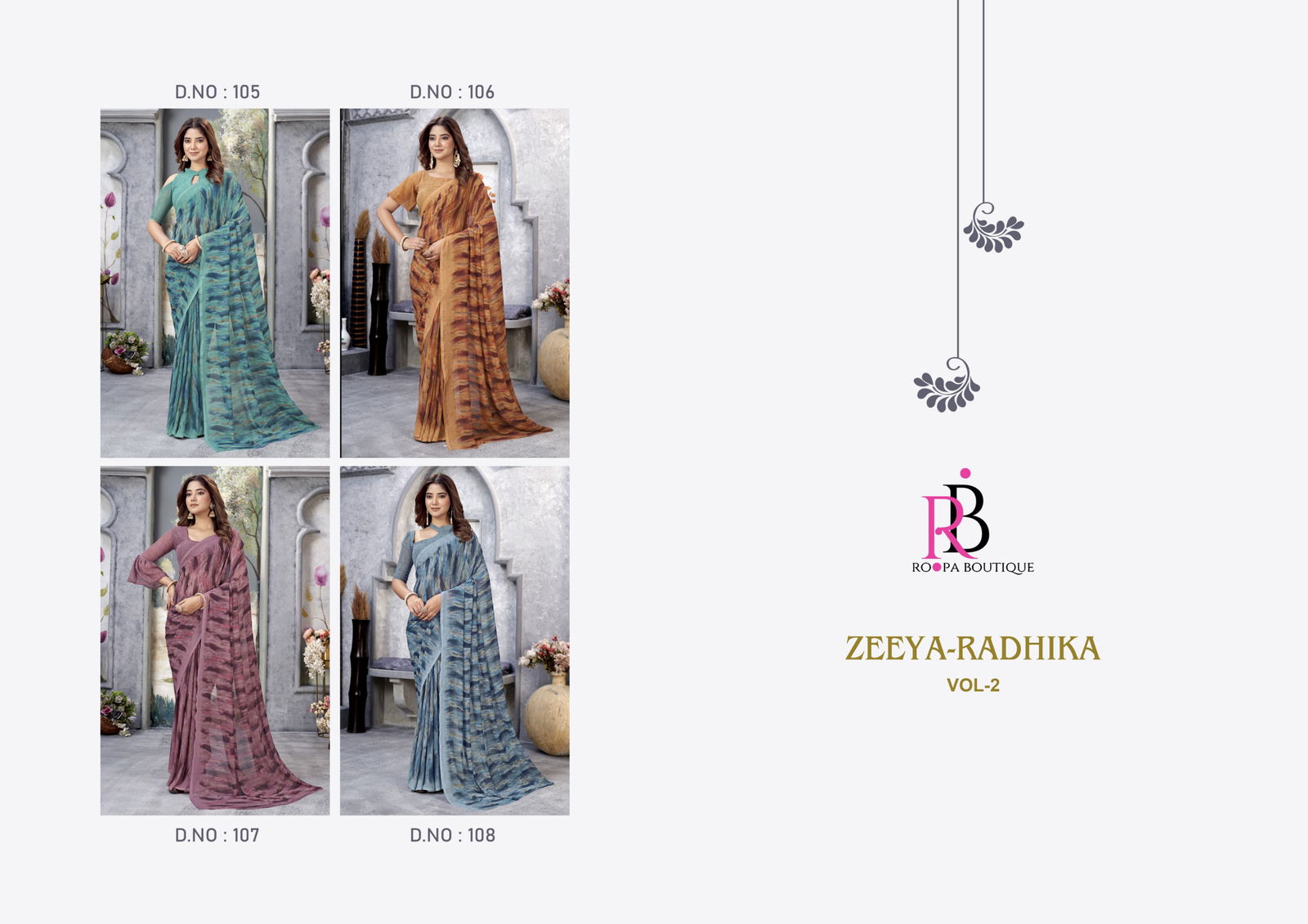 Zeeya Radhika Vol 2 By Roopa Weight Less Printed Daily Wear Sarees Wholesale Market In Surat
